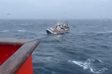 Buque Itoiz a la deriva en la costa de Cabo Ortegal.