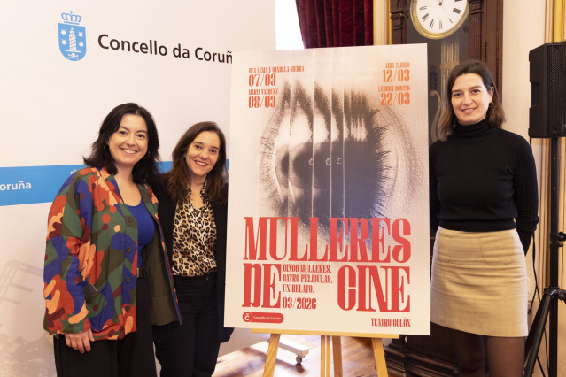 La alcaldesa de A Coruña, Inés Rey, preside la presentación de un ciclo sobre mujeres en el cine