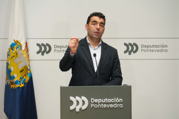 Rueda de prensa del presidente de la Diputación de Pontevedra, Luis López.