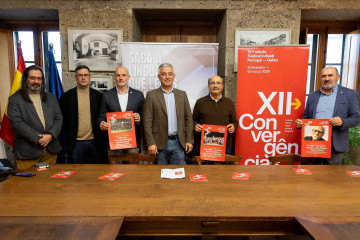 El secretario xeral de Lingua, Valentín García, en la presentación del festival 'Converxencias'