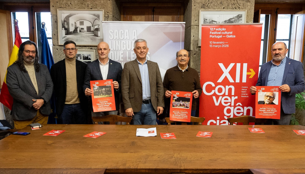 El secretario xeral de Lingua, Valentín García, en la presentación del festival 'Converxencias'