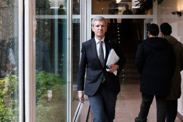O titular do Executivo galego, Alfonso Rueda, preside a reunión do Consello da Xunta. Sala do Consello, 16/02/26.