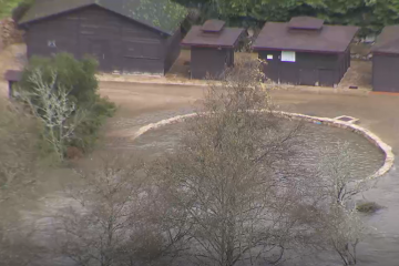 Termas inundadas en Ourense  TVG