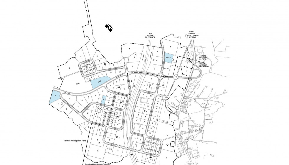 Imagen del plano de la ubicación de las parcelas.