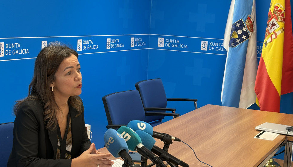 La conselleira do Mar, Marta Villaverde, comparece tras la reunión del Comité de Fauna y Flora del MITECO para abordar la regulación de la pesca de la anguila.