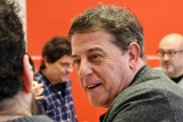 El secretario xeral del PSdeG, José Ramón Gómez Besteiro, en el desayuno informativo