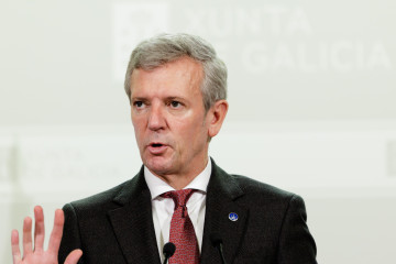 El presidente de la Xunta, Alfonso Rueda, durante una intervención.