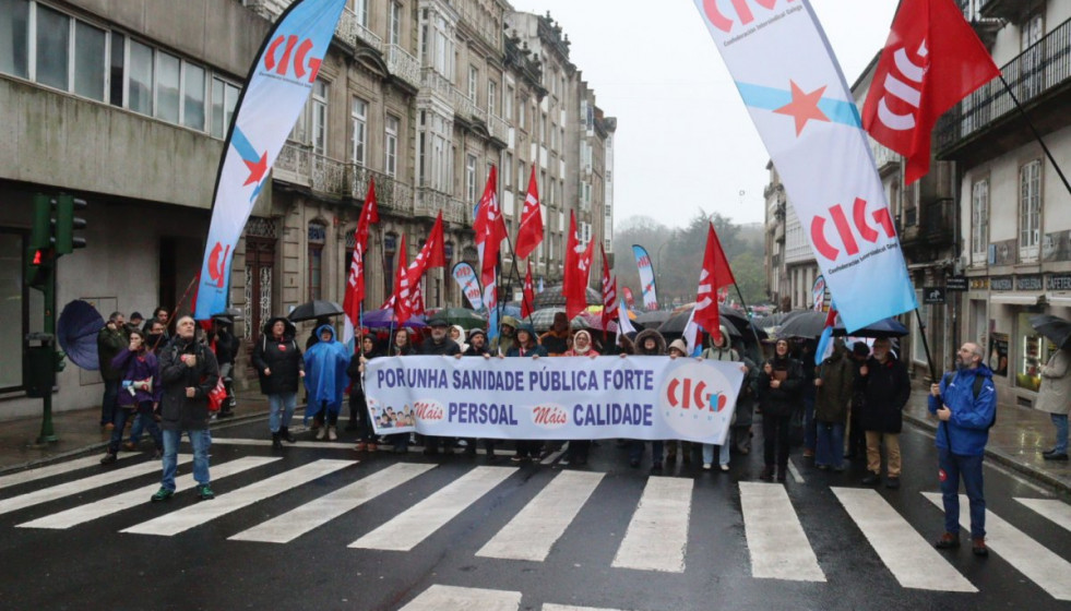 Una pasada protesta de CIG Saúde