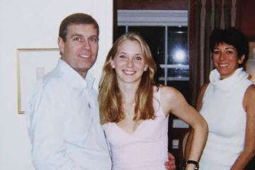 El príncipe Andrew en una foto del sumario de Epstein