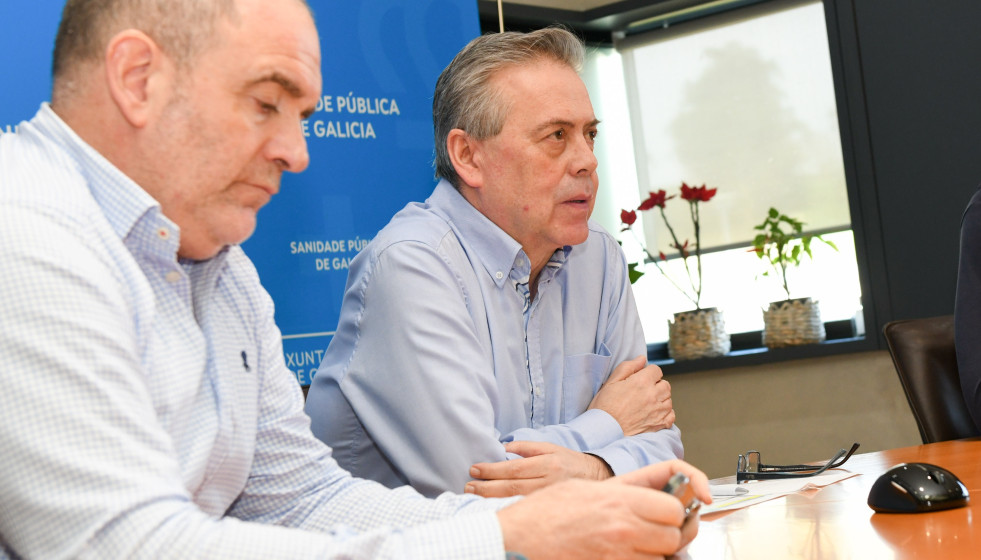 El conselleiro de Sanidade, Antonio Gómez Caamaño, se reúne con los gerentes de las siete áreas sanitarias para evaluar el impacto de la huelga nacional de médicos contra el Estatuto Marco. Santi