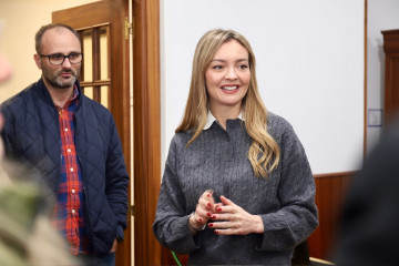 La conselleira de Política Social, Fabiola García, en Rois