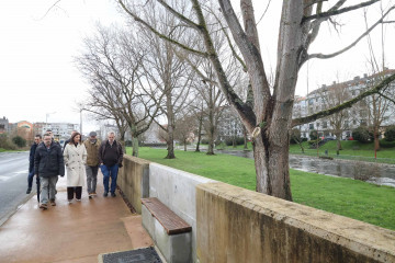 La conselleira de Medio Ambiente e Cambio Climático, Ángeles Vázquez, visita las obras llevadas a cabo por la Xunta para evitar inundaciones en Carballo