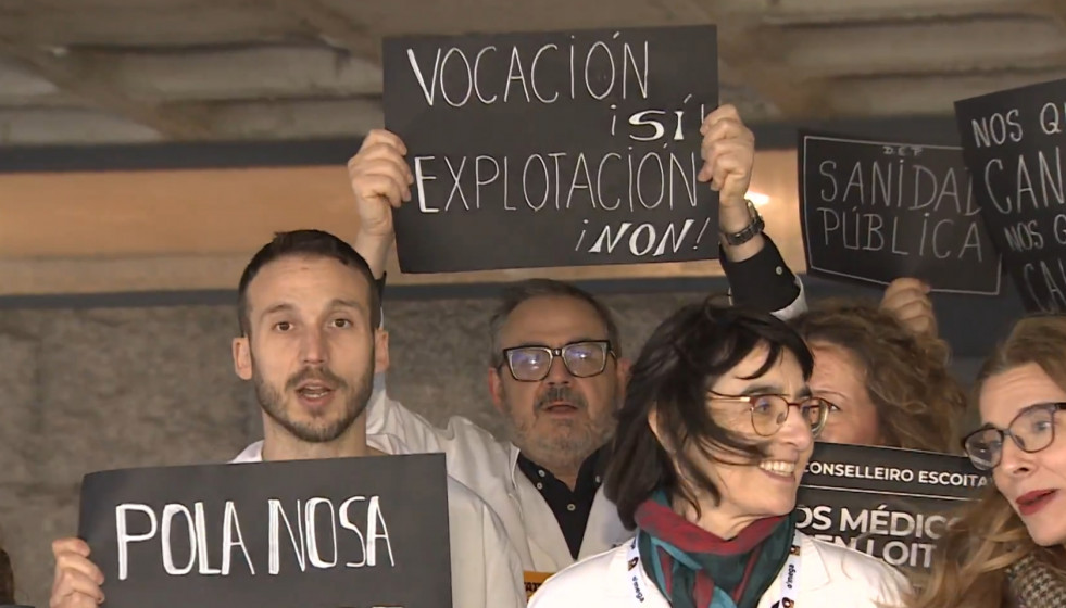 Protesta contra el Estatuto Marco en una foto de O'Mega