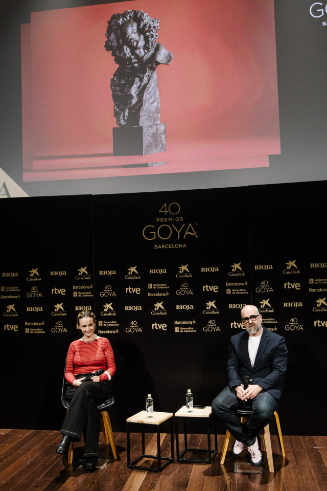 Archivo - Los presentadores de la 40ª edición de los Premios Goya, Luis Tosar y Rigoberta Bandini