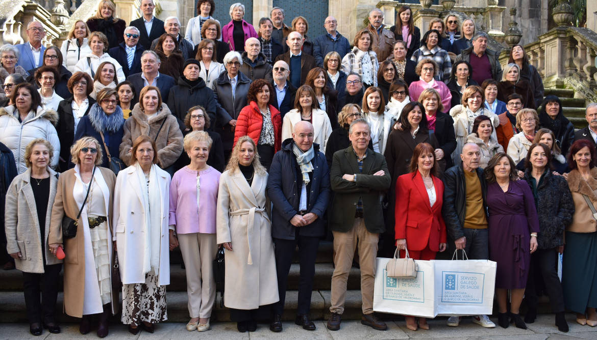 El conselleiro de Sanidade, Antonio Gómez Caamaño, en el homenaje en Ourense a profesionales jubilados.
