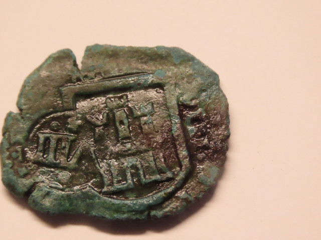 Maravedí hallado en la isla de Ons.