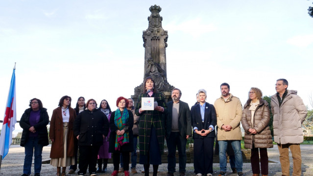 La portavoz nacional del BNG, Ana Pontón, en el acto de los nacionalistas gallegos por el Día de Rosalía.