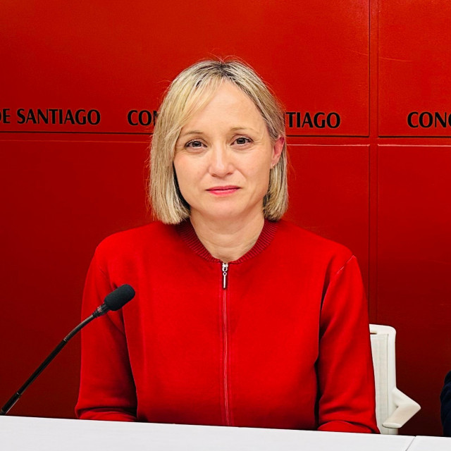 Archivo - La concelleira del Grupo Municipal Socialista de Santiago, Marta Abal