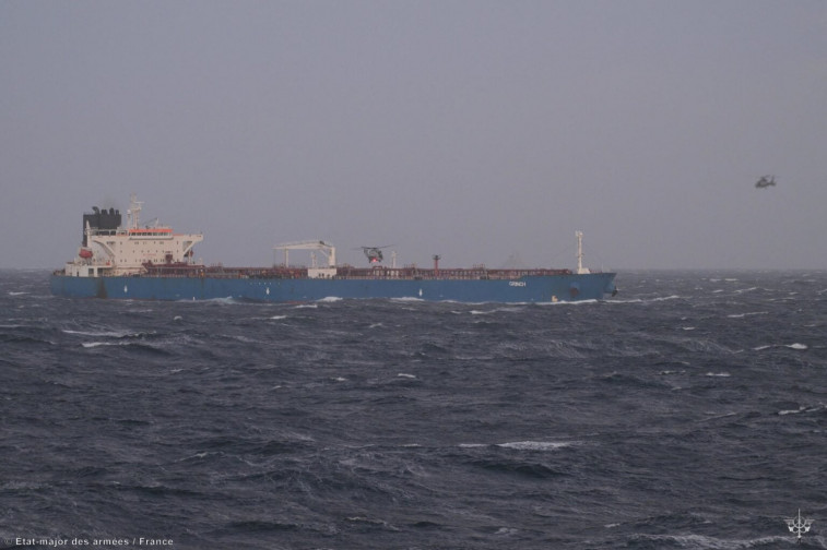 El MT Grinch al ser asaltado en febrero en una foto de la Marina de Francia