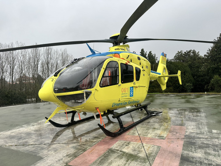 Evacuado en helicóptero ganadero atropellado por su propio tractor en Rodeiro (Pontevedra)