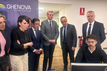 Visita del presidente de la Xunta, Alfonso Rueda, y del alcalde de Ferrol, José Manuel Rey Varela, a Ghenova