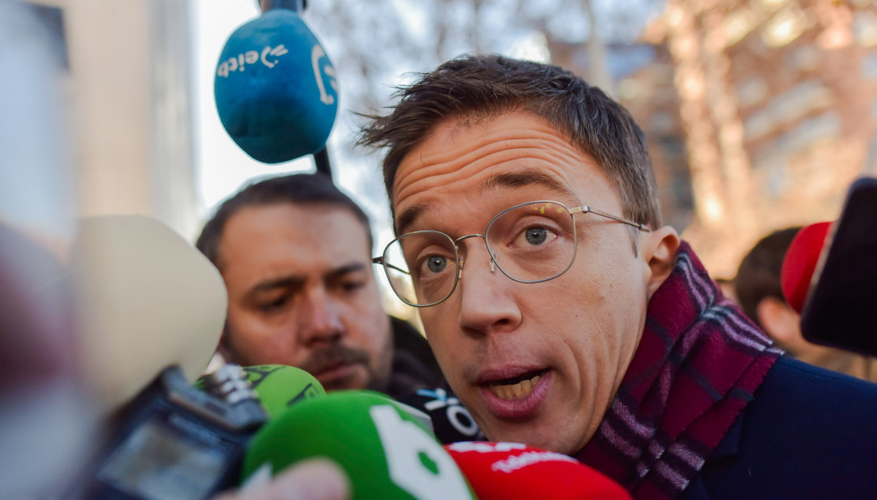 Archivo - El exportavoz de Sumar en el Congreso Iñigo Errejón llega a declarar a los juzgados de Plaza de Castilla, a 16 de enero de 2025, en Madrid (España).