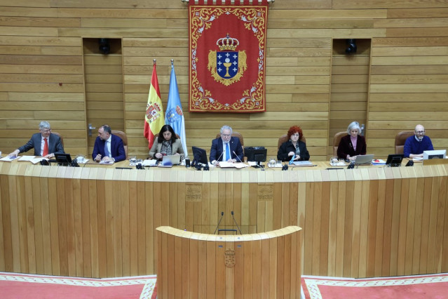 Pleno del Parlamento de Galicia. Pazo do Hórreo.