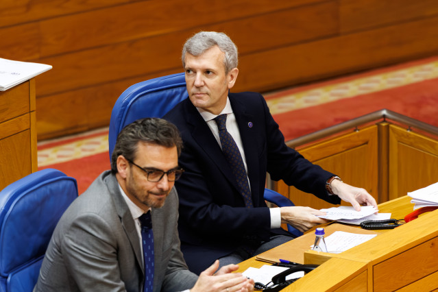 Rueda y Diego Calvo, durante la sesión de control.