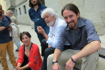 Archivo - Yolanda Díaz, Xosé Manuel Beiras y Pablo Iglesias