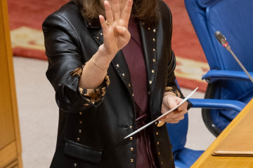 La conselleira de Medio Ambiente, Ángeles Vázquez, en el pleno