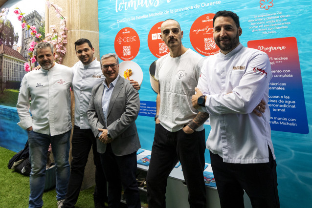 El presidente de la Diputación de Ourense, Luis Menor, participa en la presentación del nuevo programa termal + gastronomía.