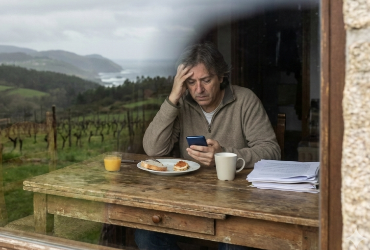 Los gallegos buscan el freno de mano pero que se quedan enganchados al móvil