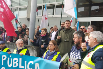 Manifestación de pensionistas de la CIG en Santiago de Compostela