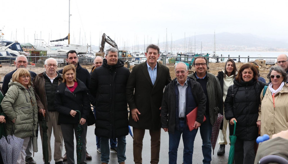 El secretario xeral del PSdeG, José Ramón Gómez Besteiro, en un acto en Baiona (Pontevedra)