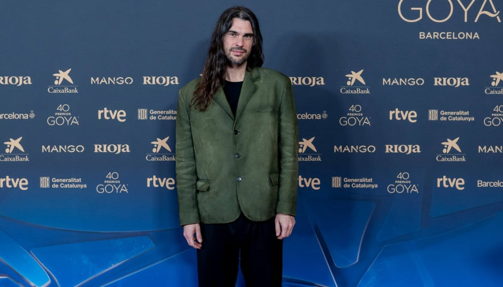 El director Oliver Laxe en los actos previos de Los Goya