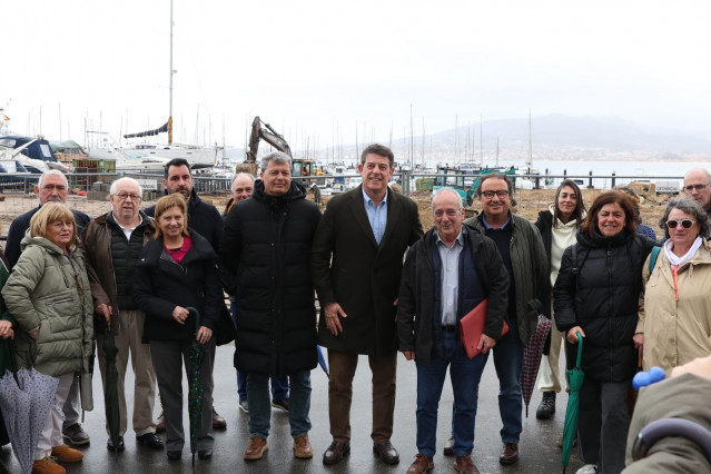 El secretario xeral del PSdeG, José Ramón Gómez Besteiro, en un acto en Baiona (Pontevedra)