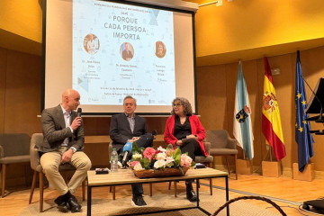 El conselleiro de Sanidade, Antonio Gómez Caamaño, interviene en la inauguración de la jornada organizada con motivo del Día Mundial de las Enfermedades Raras 2026. Hospital Montecelo.