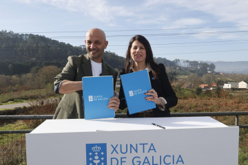 Vivenda firma con el alcalde de Porriño la cesión de una parcela municipal para crear 36 viviendas de protección pública