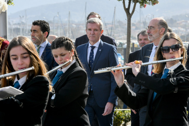 El presidente de la Xunta, Alfonso Rueda, en Baiona