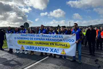 Otra manifestación de Xuntos por Lugo en la N-540.