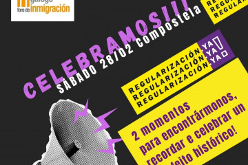 Cartel de la celebración de este sábado por la regularización de personas migrantes en España
