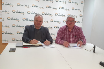 El responsable de desarrollo de área de Unións Agrarias, Jacobo Feijóo, y el vicesecretario xeral, Félix Porto