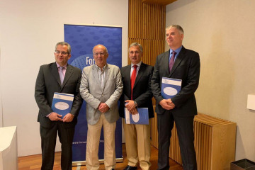 Archivo - Patricio Sánchez, Fernando González Laxe, José Francisco Armesto y Santiago Lago