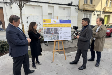El delegado del Gobierno en Galicia, Pedro Blanco, y la alcaldesa de A Coruña, Inés Rey, presentan las nuevas viviendas proyectadas por el Estado en Adelaida Muro