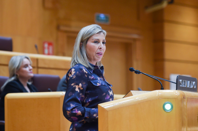 Archivo - La senadora del PSPV, Rocío Briones, interviene durante el pleno del Senado, a 20 de noviembre de 2024, en Madrid.