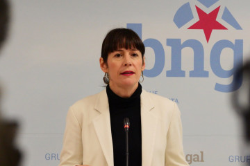 Archivo - La portavoz nacional del BNG, Ana Pontón, en rueda de prensa.