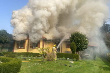 Arde una vivienda unifamiliar en Culleredo (A Coruña)