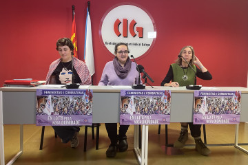Representantes de la CIG en rueda de prensa