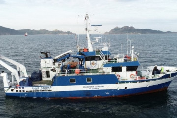 Archivo - Buque Enma Bardán en el que se realiza la campaña Juvena para estudir la anchoa en el Golfo de Bizkaia