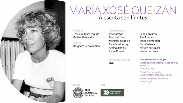 Cartel del acto en homenaje de María Xosé Queizán